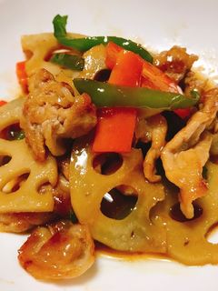 豚肉とレンコンの甘辛炒め-レシピのメイン写真
