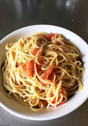 簡単！キャベツとトマトのペペロンチーノ-レシピのメイン写真