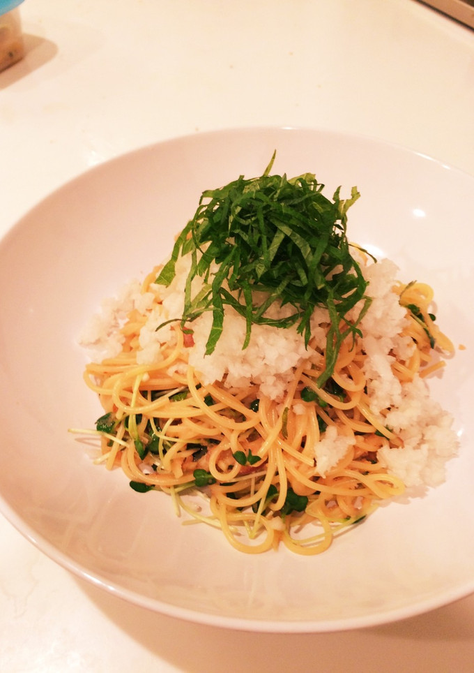 10分で簡単！茗荷と明太子の和風パスタ★-レシピのメイン写真