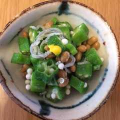 รูปของ 超簡単小鉢♡家族絶賛♡オクラと納豆和え