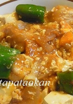 豆腐とムネ肉のピリ辛煮-レシピのメイン写真