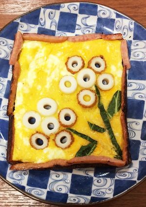 ちくわでアートな卵焼き-レシピのメイン写真