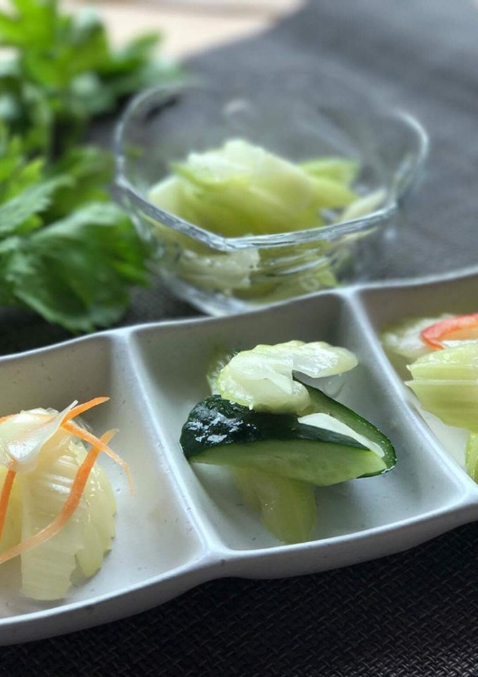 今が旬！生にんにくとセロリの漬物-レシピのメイン写真