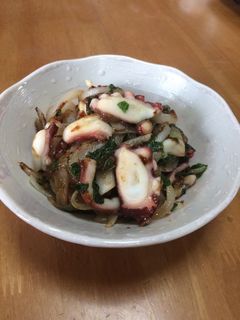 ビールのおつまみ❤️タコと大葉の炒め物-レシピのメイン写真