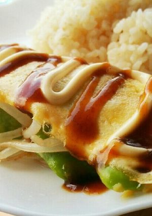 彩り満点！モヤシとそら豆の卵巻き-レシピのメイン写真