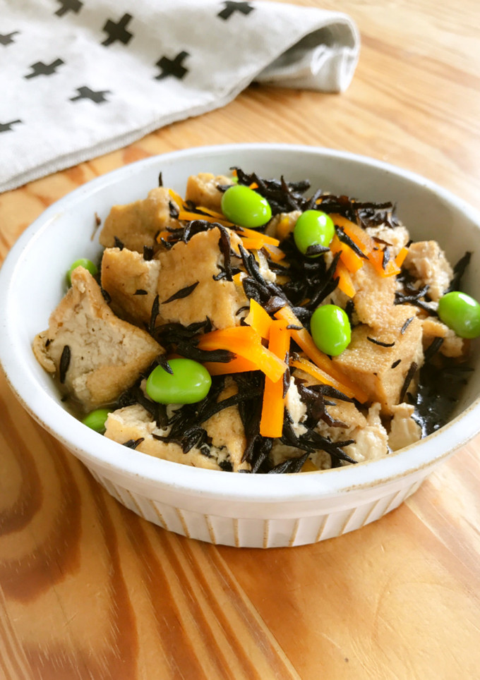 ちぎり厚揚げとひじきの煮物-レシピのメイン写真