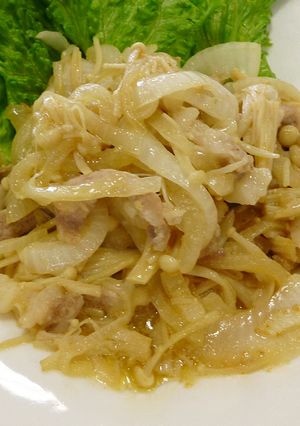豚とえのき茸のマヨしょうが焼き-レシピのメイン写真