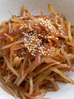 野菜皮のキンピラ♪-レシピのメイン写真