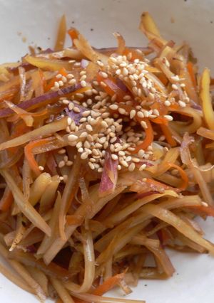 野菜皮のキンピラ♪-レシピのメイン写真