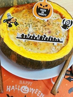 ハロウィンに☆かぼちゃの丸ごとグラタン-レシピのメイン写真