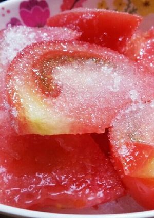完熟トマトはデザートに！砂糖がけトマト♪-レシピのメイン写真
