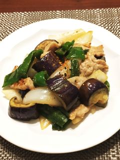 なすとピーマンと豚こま切れのあっさり炒め-レシピのメイン写真