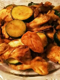 ズッキーニとささみの塩麹カレー炒め-レシピのメイン写真