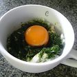 長芋の千切り卵黄のせ