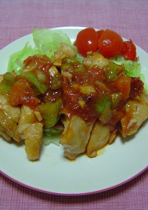 蒸し鶏のケチャップソース和え-レシピのメイン写真