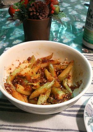 セロリの炒め物＠韓国風-レシピのメイン写真