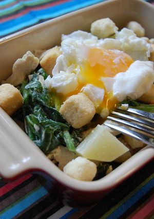 『温野菜ととろ～り卵のディッシュサラダ』-レシピのメイン写真