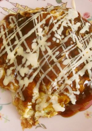 キュ-ピ-マヨネーズ×出汁の素お好み焼き-レシピのメイン写真