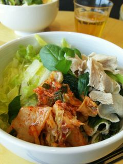 豚しゃぶキムチのサラダ蕎麦!-レシピのメイン写真