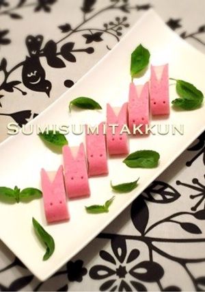 お弁当に♪かまぼこのウサギ切り♡-レシピのメイン写真