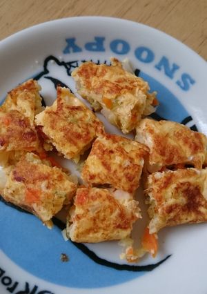 離乳食後期～野菜スープで卵焼き-レシピのメイン写真