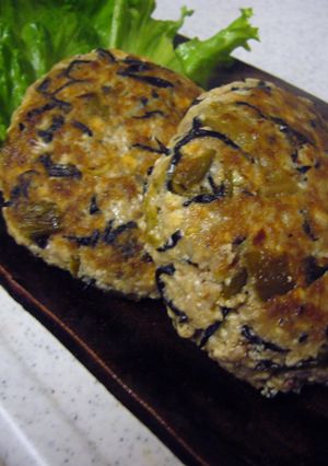☆辛子高菜とひじきの豆腐ハンバーグ☆-レシピのメイン写真