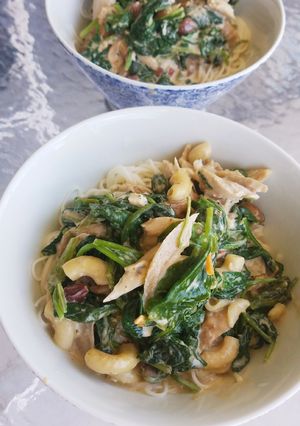 冷製そうめんカルボナーラ-レシピのメイン写真