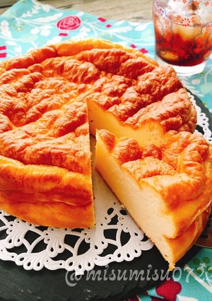 お砂糖なし！卵とクリチのチーズケーキ-レシピのメイン写真
