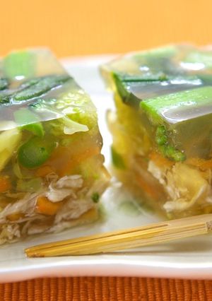 伊達産旬野菜のだし煮こごり-レシピのメイン写真