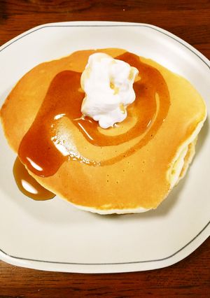 手作りチーズ＆ホエー入り♡ホットケーキ-レシピのメイン写真