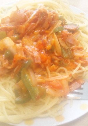 見た目洋風、味中華？！ちょいHOTパスタ-レシピのメイン写真