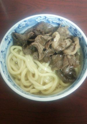 牛肉釜玉うどん-レシピのメイン写真