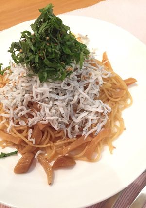 大葉どっさり シラスと沢庵のパスタ-レシピのメイン写真