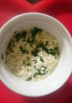 離乳食中期 レタスと豆腐の出汁煮-レシピのメイン写真