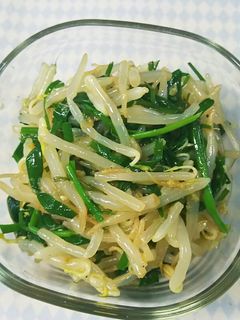 簡単、すぐできる もやしとニラの和え物-レシピのメイン写真