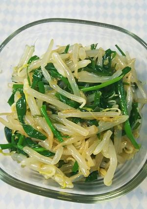 簡単、すぐできる もやしとニラの和え物-レシピのメイン写真