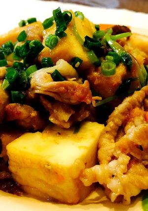 豚コマと厚揚げの人参ミゾレの肉味噌生姜炒-レシピのメイン写真