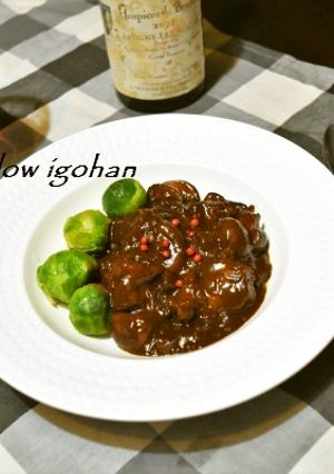 鶏の赤ワイン煮(コックオヴァン)-レシピのメイン写真