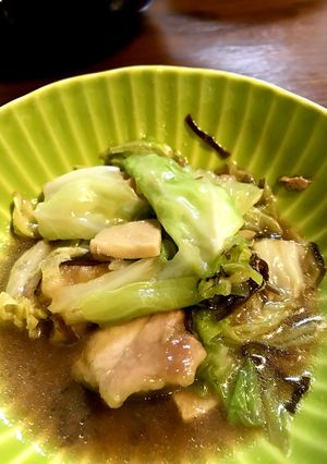 塩昆布の高野豆腐と鶏キャベツの炒めもの-レシピのメイン写真