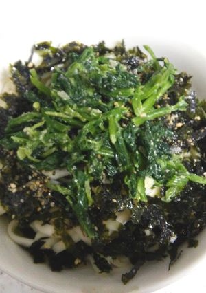 美味感激☆ごま油和えホウレン草入そーめん-レシピのメイン写真