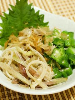 白だしで作る♪みょうがとオクラの和え物-レシピのメイン写真