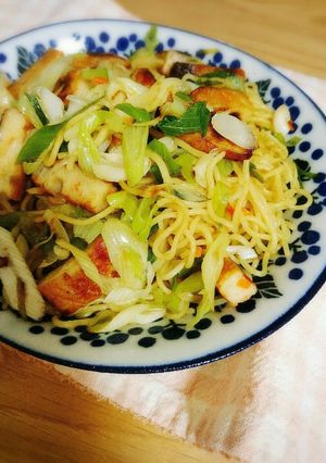 ねぎとさつまあげのしょうゆ味焼きそば-レシピのメイン写真