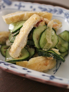 簡単♪きゅうり塩麹まぶしと油揚げで酢の物-レシピのメイン写真