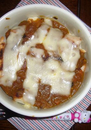 パンミミと残りカレーのランチ-レシピのメイン写真
