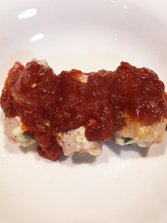 ズッキーニの豚肉巻きトマトソースがけ-レシピのメイン写真