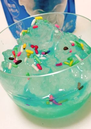 かき氷風ジュレ アクアブルー☆嚥下食にも-レシピのメイン写真