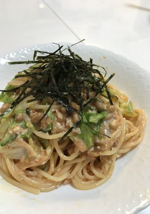 キムマヨ納豆の和風パスタ-レシピのメイン写真