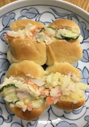 ちぎりパンでサンドイッチ(ポテトサラダ)-レシピのメイン写真