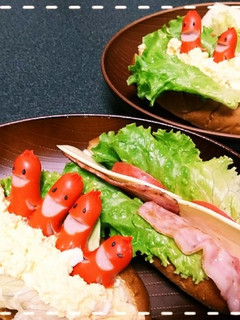 簡単楽ちんソーセー人サンド-レシピのメイン写真