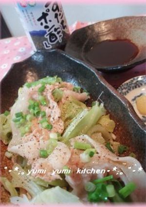 にんにくポン酢にはまりました☆豚きゃべっ-レシピのメイン写真